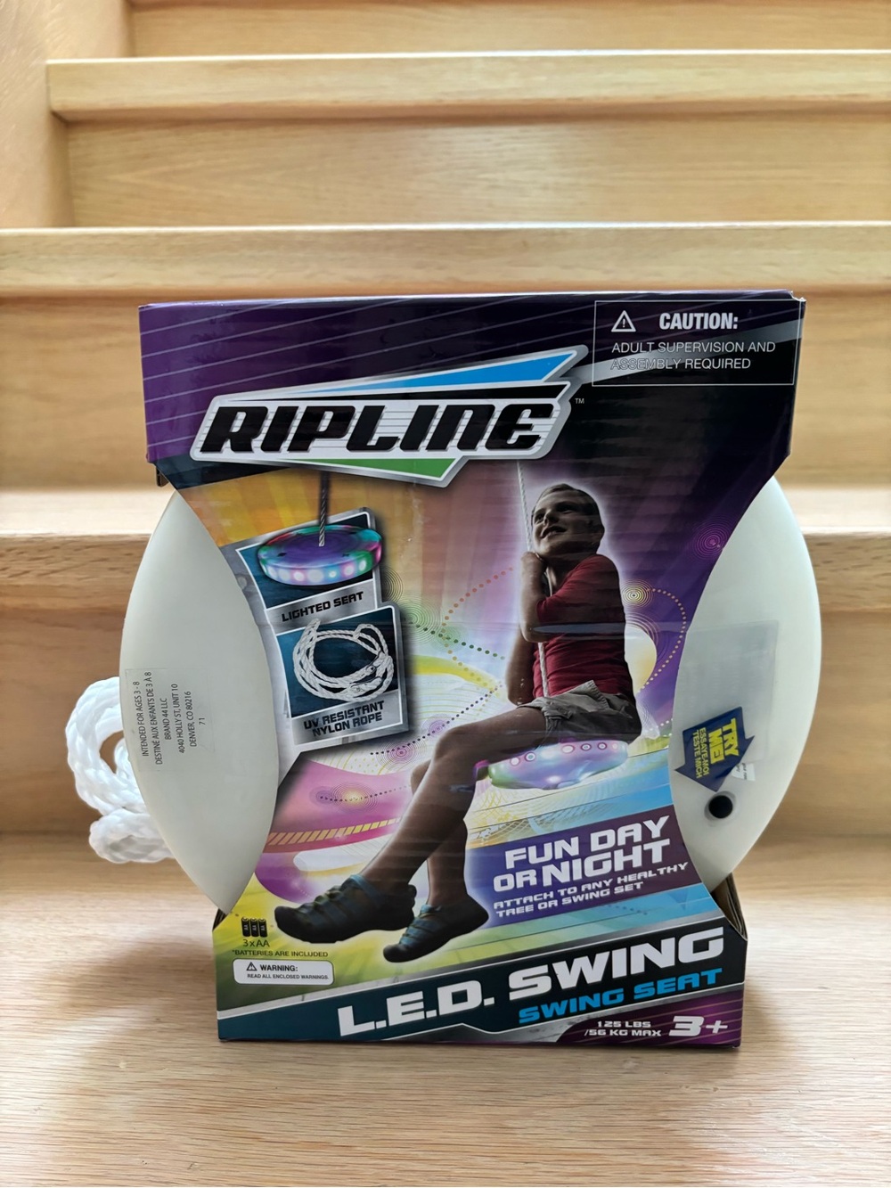 Ripline LED Flying Saucer Swing Seat - lights up - up to 125lbs